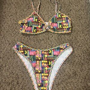 Colorful Patterned Bikini Set